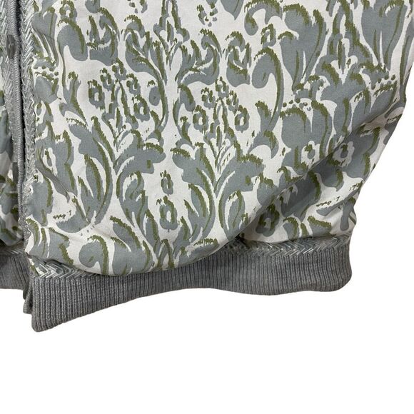 Garnet Hill X-Large Merino Wool Silk Sweater Cardigan Beaded Gray Womens READ - Picture 10 of 16